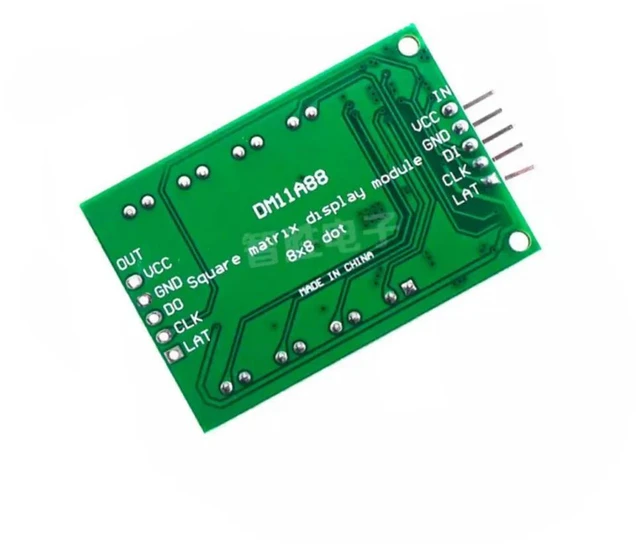 Alt view image 2 of 3 - Square 8x8 matrix of red LED display points module, driven by 74hc595, 8*8 LED matrix display interface