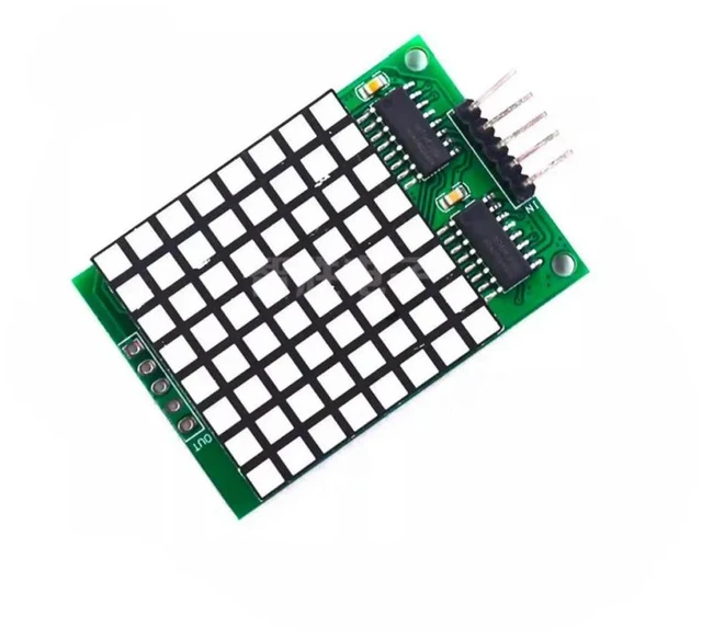 Alt view image 3 of 3 - Square 8x8 matrix of red LED display points module, driven by 74hc595, 8*8 LED matrix display interface