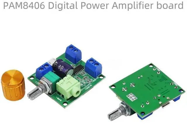 Main image of DC3-5V 3.7V lithium , USB5V audio box, PAM8406 digital power amplifier board, Class D and Class AB stereo dual-channel
