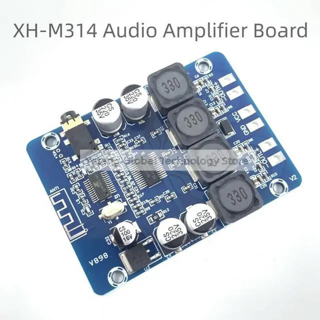 Main image of XH-M314 M314 Ultra HD BT digital power amplifier board TPA3118 dual 45W audio amplifier module AUX decodes DC12-48V