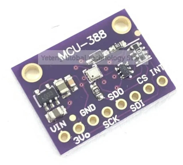 Alt view image 3 of 3 - 1.71V-3.6V MCU-388 BMP388 24-bit Digital Temperature Atmospheric Pressure Sensor Module - Low Power Consumption, Low Noise