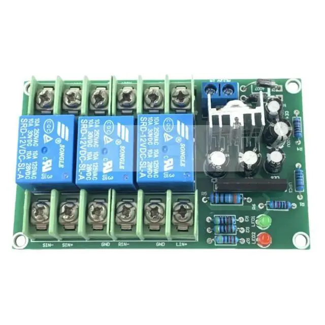 Alt view image 3 of 3 - 2.1 Three-channel high-power speaker protection board AC12-18V dual power amplifier speaker protection circuit module