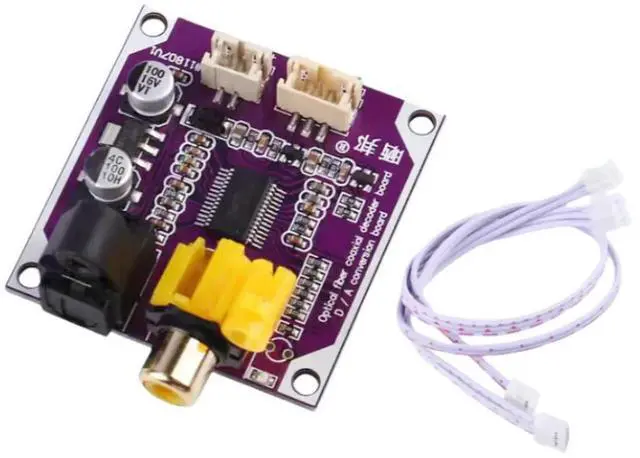Main image of DAC digital audio decoder 24-bit 192khz fiber coaxial digital signal input stereo output decoder board DC5-12V