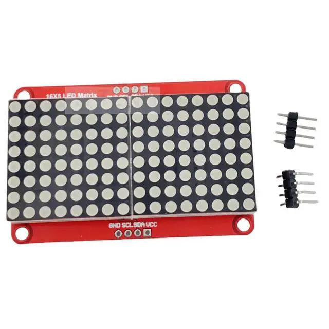Alt view image 3 of 3 - LED Dot matrix led display HT16K33 matrix 16x8(128 points) DC3.3-5V I2C interface Description