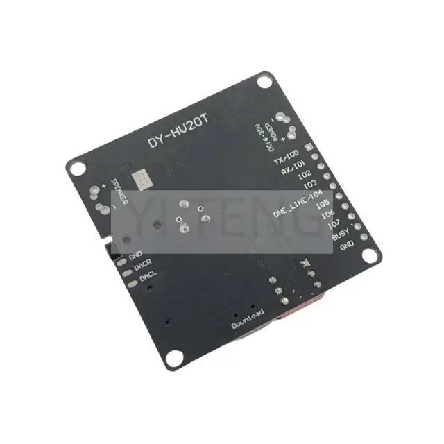 Alt view image 3 of 3 - The DY-HV20T voice playback module, MP3 decoding board, UART serial port control, IO trigger, USB download flash
