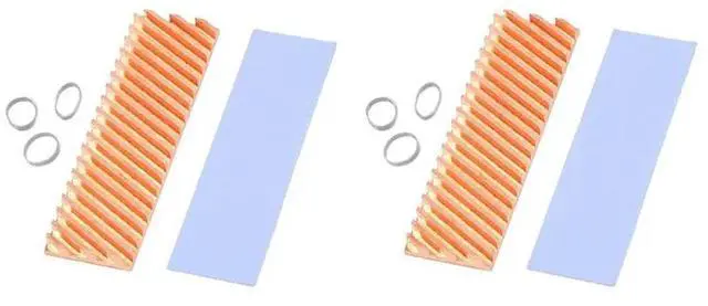 Main image of 2X M.2 SSD Nvme Heat Sink M2 2280 Solid State Hard Disk Copper Heatsink Gasket With Thermal Silicone Pad PC Accessorie