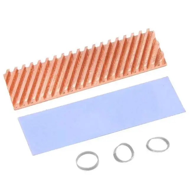 Alt view image 3 of 3 - 2X M.2 SSD Nvme Heat Sink M2 2280 Solid State Hard Disk Copper Heatsink Gasket With Thermal Silicone Pad PC Accessorie