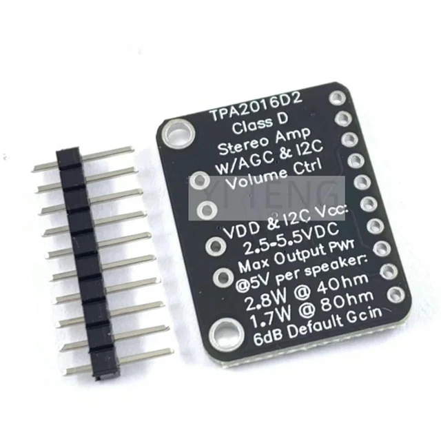 Alt view image 2 of 3 - TPA2016 Stereo 2.8W Class D audio amplifier I2C and AGC control audio module Compact module