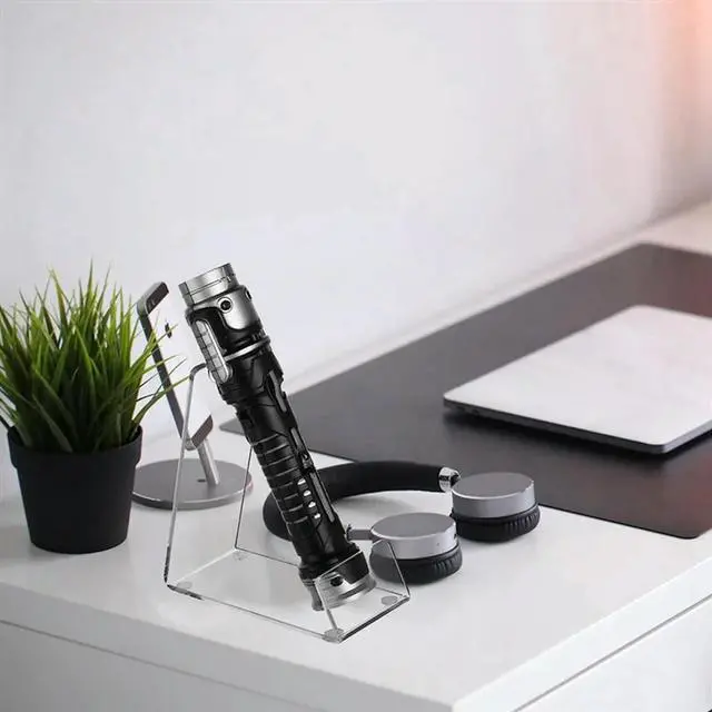 Alt view image 3 of 3 - 1 Piece Lightsaber Stand Desktop Lightsaber Holder Plate Stand Record Stand Decoration With Anti Slip Pad