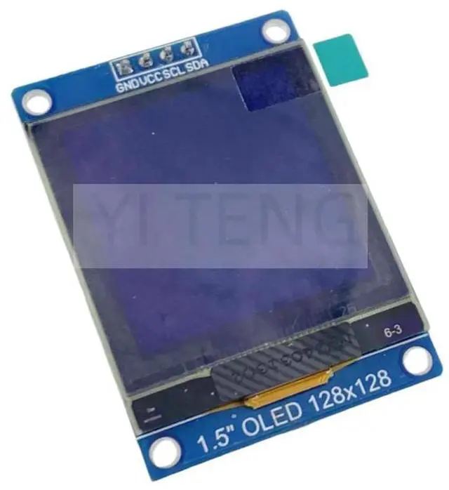 Alt view image 3 of 3 - 1 piece1.5 inch OLED module display SH1107 Driver chip 128*128 IIC I2C interface support UNO for 51 STM32 P22101 P22102