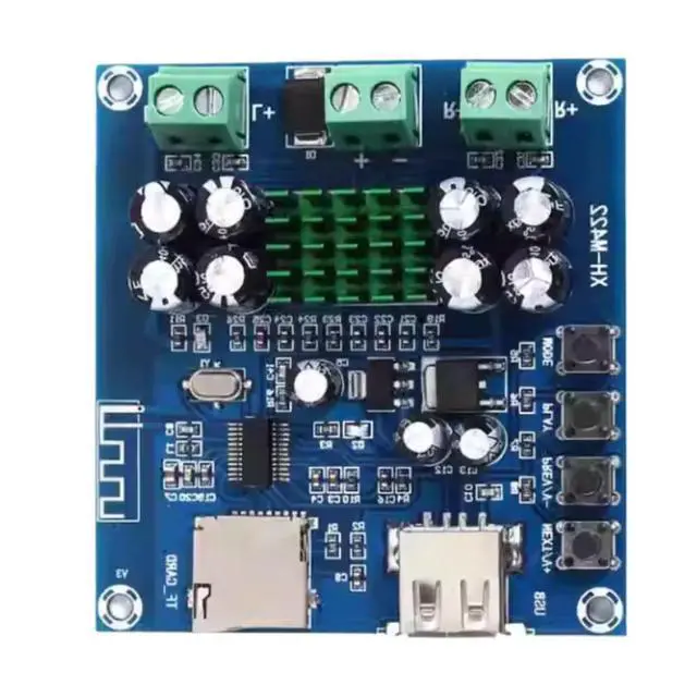 Alt view image 2 of 3 - 50W x 50W XH-M422 BT power amplifier board, USB flash drive, TF card playback, TPA3116D2 amplifier board
