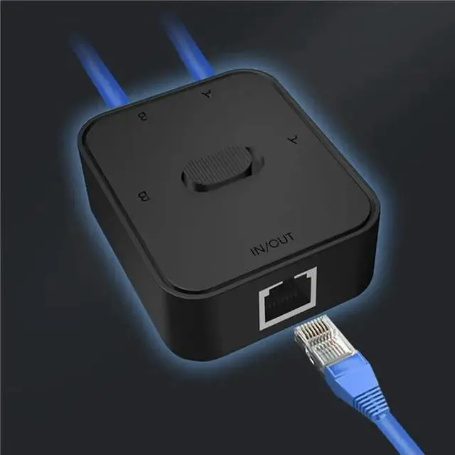 Alt view image 2 of 3 - 2X 2 Port Gigabit Network Switch RJ45 Switch Network Splitter Cable Extender 2 Way External Network Switcher Splitter