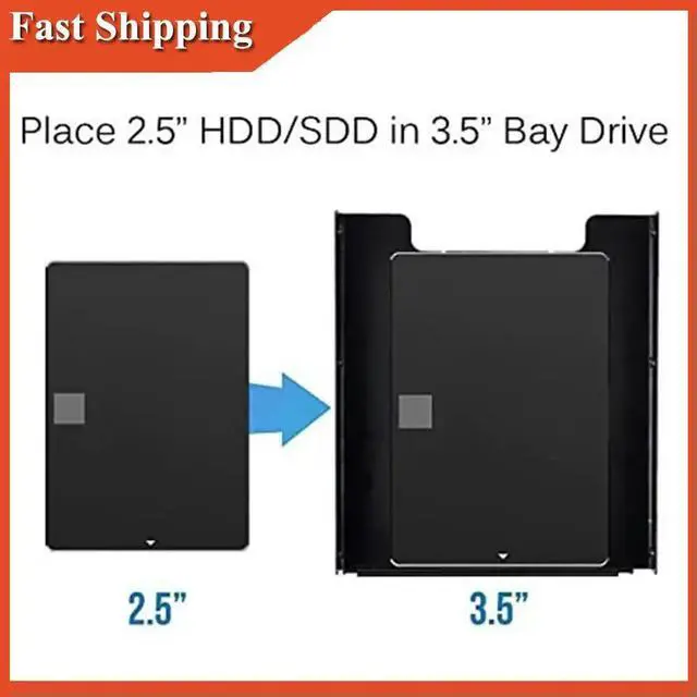 Main image of 2.5 Inch SSD To 3.5 Inch Internal Hard Disk Drive Mounting Kit With SATA Data Cables And Power Cables (2 X SSD Bracket