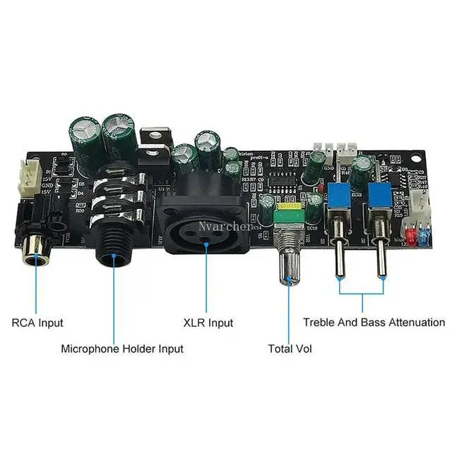 Alt view image 3 of 3 - Nvarcher HIFI Mono Preamp Tone Amplifier Board Tweeter Bass Adjustment Volume Control For Home Audio Amplifiers