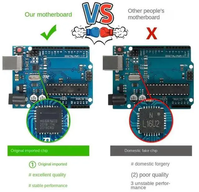 Alt view image 3 of 3 - Unor3 Main Control Board Atmega 328P Microcontroller Module Programming Development Board Electronic Replacement Acces