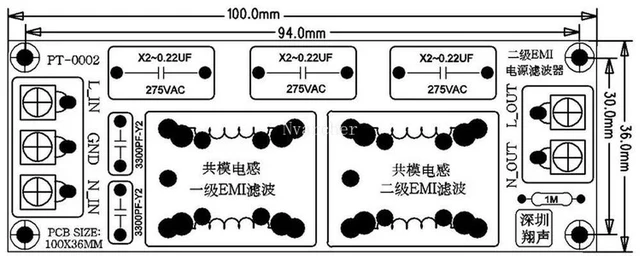 Alt view image 2 of 3 - Nvarcher EMI Filter Power Amplifier AC Supply FCC Electromagnetic Interference High Frequency EMC Current