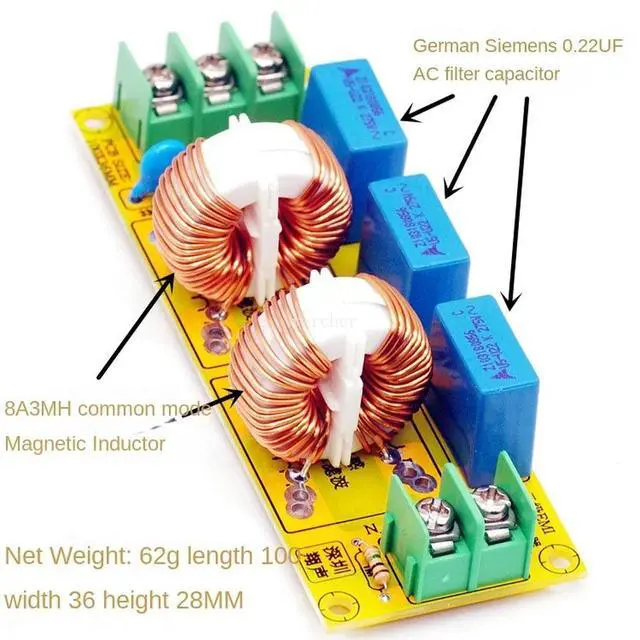 Alt view image 3 of 3 - Nvarcher EMI Filter Power Amplifier AC Supply FCC Electromagnetic Interference High Frequency EMC Current