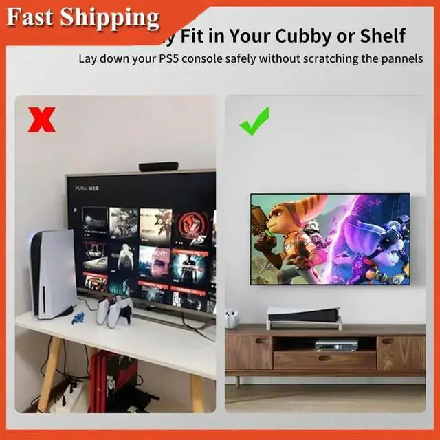 Alt view image 2 of 3 - For PS5 Base Stand Host Console Horizontal Holder Game Carrying Display Dock Bracket For 5 Accessories