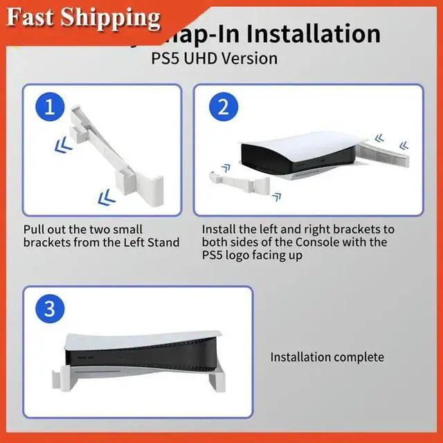 Alt view image 3 of 3 - For PS5 Base Stand Host Console Horizontal Holder Game Carrying Display Dock Bracket For 5 Accessories