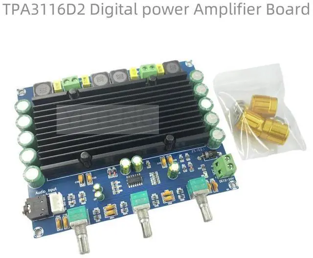 Main image of TPA3116D2 Digital power Amplifier Board 2.0 Dual channel 150W*2 audio amplifier module with high and low tone adjustment DC12-24