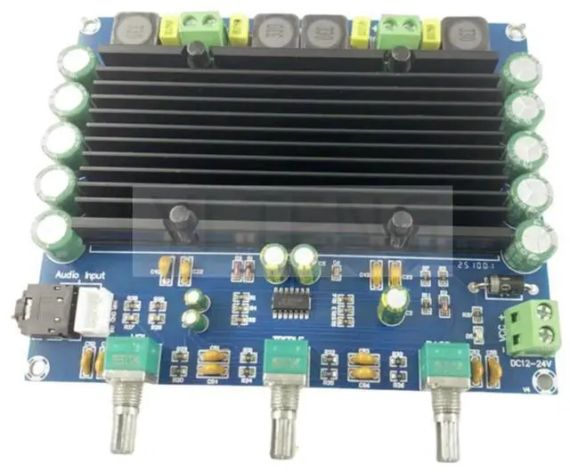 Alt view image 3 of 3 - TPA3116D2 Digital power Amplifier Board 2.0 Dual channel 150W*2 audio amplifier module with high and low tone adjustment DC12-24