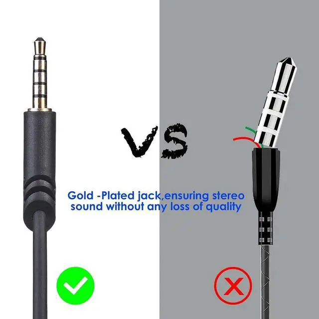 Alt view image 2 of 3 - 2X Headset Cable, 2.0M Inline Mute Cable Cord For Astro A10/A40 Gaming Headsets Ps4 Controller Headphone