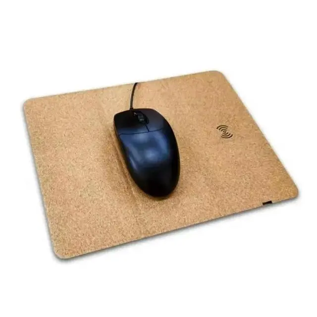 Alt view image 3 of 3 - Phone Stand Included Charging Mouse Pad From Cork-Eco-Friendly Material
