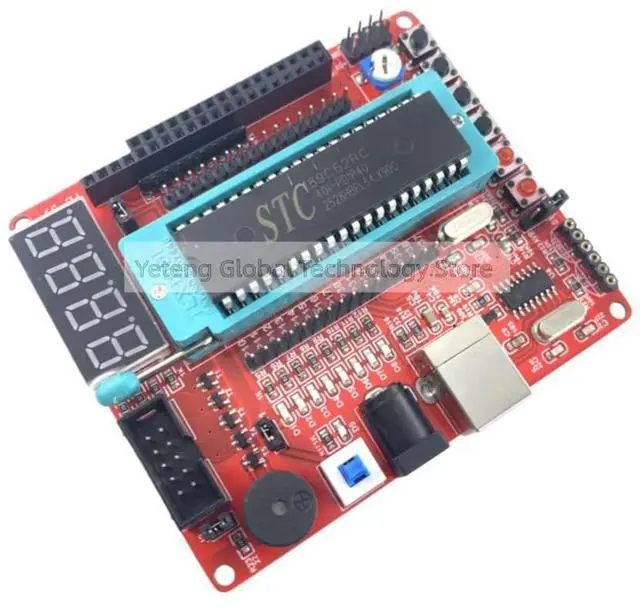 Alt view image 3 of 3 - 8051 single-chip microcomputer minimum system board learning board kit STC89C52 experimental programming core board