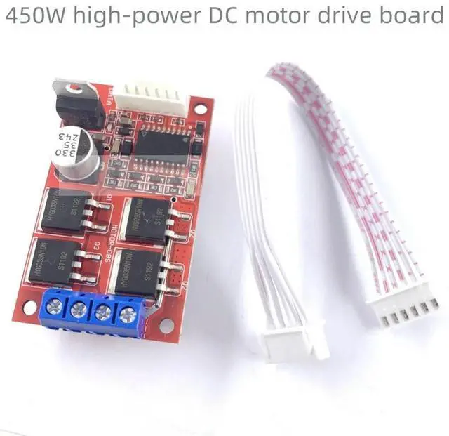 Main image of The 450W high-power DC motor drive board module controller can perform full PWM forward and reverse braking at 12V, 24V and 36V