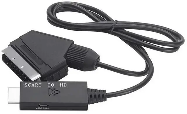 Alt view image 2 of 3 - 2X HD 1080P Scart To -Compatible Adapter Scart Male To HD Female Audio Video Converter Adapter For HDTV/DVD/PC 1M