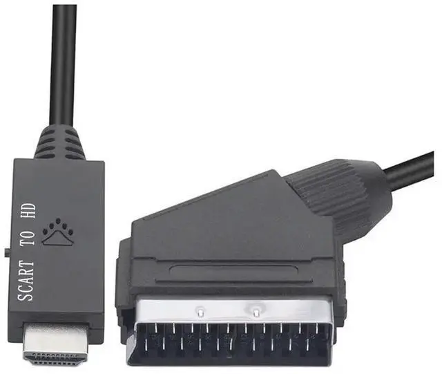 Alt view image 3 of 3 - 2X HD 1080P Scart To -Compatible Adapter Scart Male To HD Female Audio Video Converter Adapter For HDTV/DVD/PC 1M