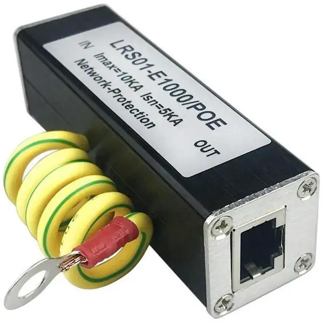 Main image of 2X 100/1000M POE IP Camera Network POE Switch RJ45 & POE Surge Protector Protection Device Arrester SPD 1000M