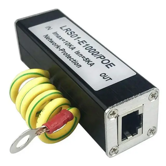 Alt view image 2 of 3 - 2X 100/1000M POE IP Camera Network POE Switch RJ45 & POE Surge Protector Protection Device Arrester SPD 1000M