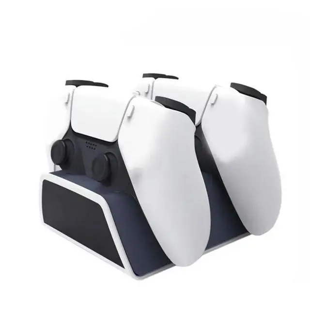 Alt view image 2 of 3 - For PS5 Controller Headset Holder Stand Gamepad Fast Charging Dock Station For 5 Controllers
