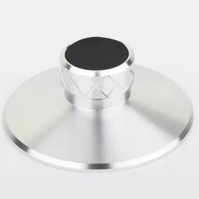 Alt view image 2 of 3 - Vinyl Turntable Weight l Disc Stabilizer Vibration Reducer Record Clamp Turntables Silver Durable Easy Install