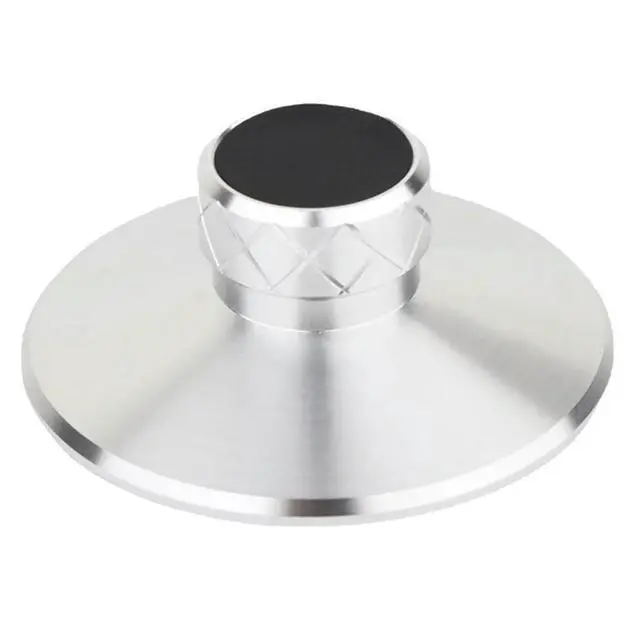 Alt view image 3 of 3 - Vinyl Turntable Weight l Disc Stabilizer Vibration Reducer Record Clamp Turntables Silver Durable Easy Install
