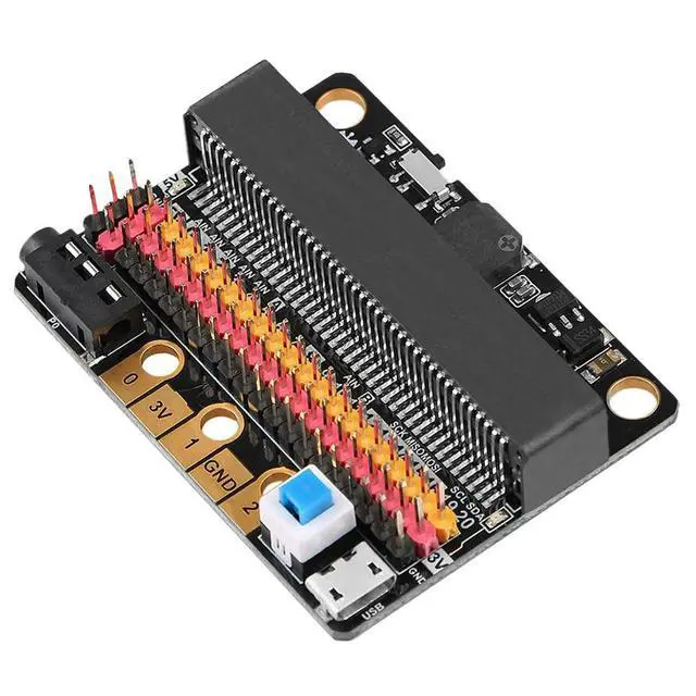 Alt view image 2 of 3 - 3X Micro-Bit Expansion Board IOBIT V2.0 Breakout Adapter Shield With Buzzer For BBC Micro-Bit Kids's Python Programmin
