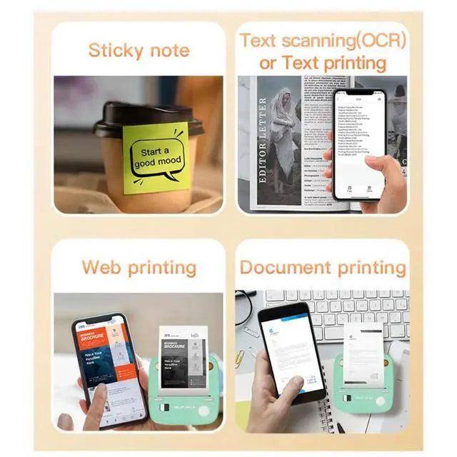 Alt view image 3 of 3 - C1 Camera Model Printer Thermal Paper Sticker Mini Printer Mini Thermal Printer Photo Printer