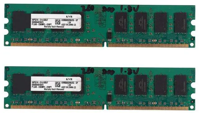 Main image of 2X 2GB DDR2 PC2-6400 800Mhz 240Pin 1.8V Desktop DIMM Memory RAM For , For (2GB/800,W)