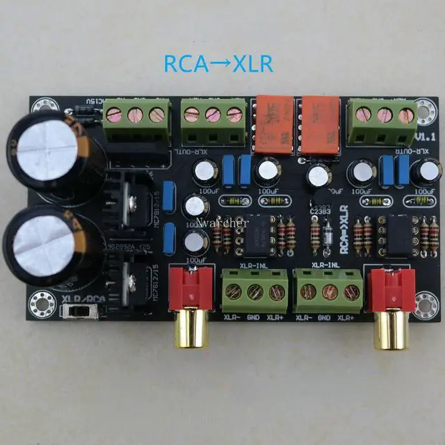 Main image of RCA/XLR single-ended to balance circuit board RCA XLR with rectifier filter can be AC powered
