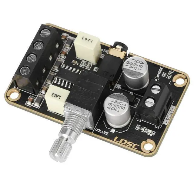 Alt view image 3 of 3 - PAM8406 digital amplifier board DIY small speaker 5W+5W dual channel stereo D-class 5V power amplification module