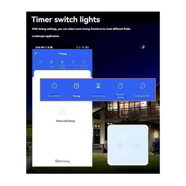 Alt view image 2 of 3 - Zigbee Light Switch With Aluminum Frame Glass Touch Switch Work With Tuya Alexa Home Assistant Control A