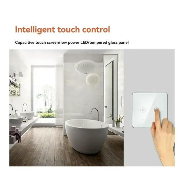 Alt view image 3 of 3 - Zigbee Light Switch With Aluminum Frame Glass Touch Switch Work With Tuya Alexa Home Assistant Control A