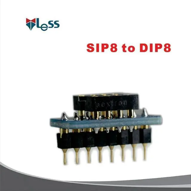 Main image of SIP8 TO DIP8, Single Row 8 Operational Amplifier to Dual Row Operational Amplifier PCB