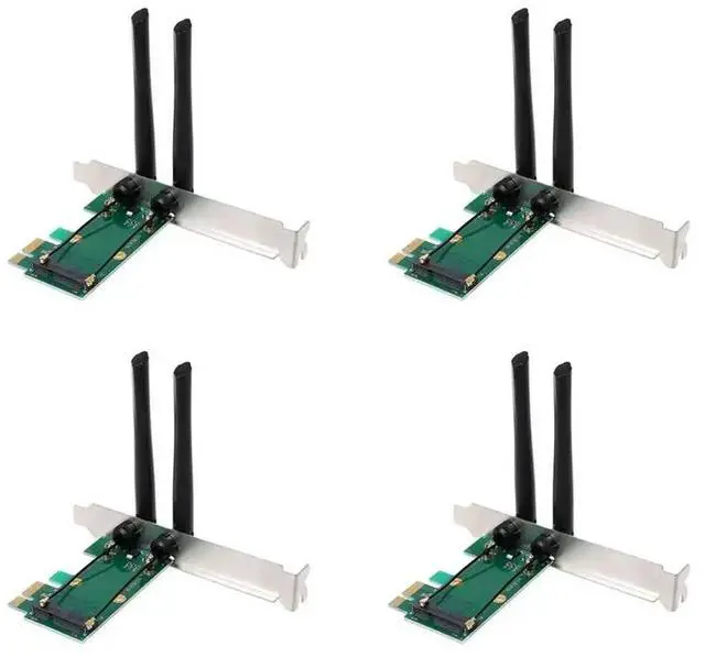 Main image of 4X Card Mini PCI-E Express To PCI-E Adapter With 8 Antenna External For PC