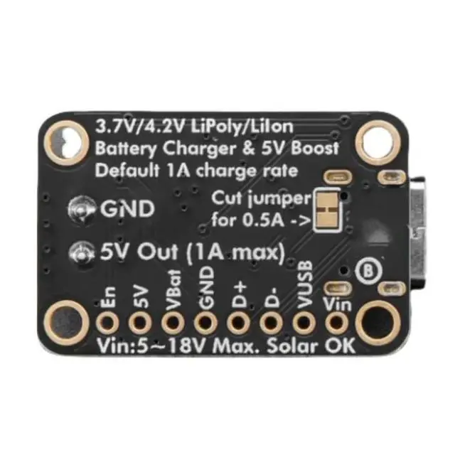 Alt view image 2 of 4 - bq25185 USB/DC/Solar Charger with 5V Boost Board Compact module