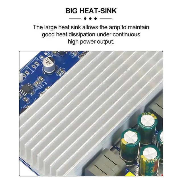 Alt view image 2 of 3 - 2X200w Circuit Board Audio Amplifier Board DC 24V-38V Forsubwoofer Home Theater Speakers