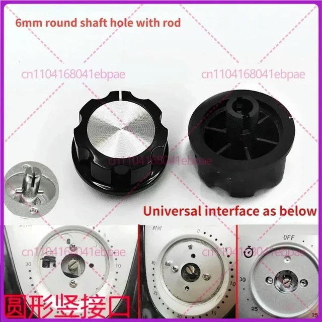 Main image of 1Pcs 6mm round hole air fryer timing switch button accessories For Shanben Joyoung Bear Electric Deep Fryer Parts