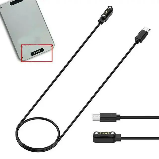 Alt view image 2 of 3 - 2X Charging Cable For PLAUD Note AI Type-C Data Cable Replacement Magnetic Cable 1M
