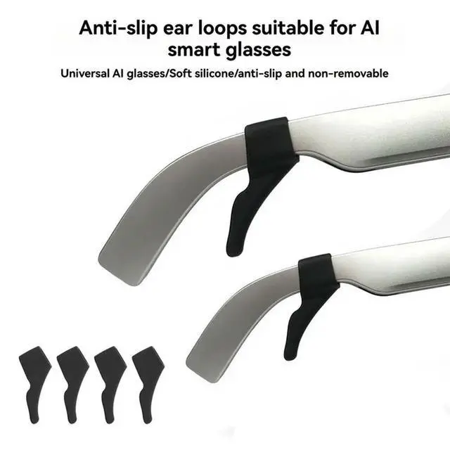 Alt view image 3 of 3 - Silicone Anti-Slip Ear Hook Glasses For Thunderbird Air4/Xreal One/VR Accessories-4PCS Leg Ear Grip Eyeglasses
